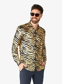 Tiger Shiner Long Sleeve Button-Up Shirt