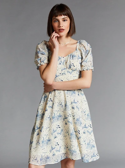 Harry Potter Hogwarts Icons Allover Print Smock Dress - BoxLunch Exclusive