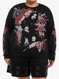 Social Collision Punk Star Girls Sweatshirt Plus Size