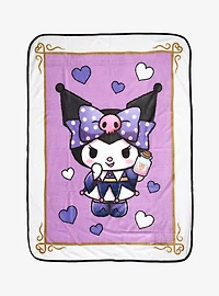 Kuromi Magic Card Throw Blanket