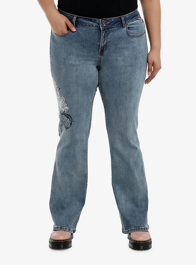 Gothic Cross Y2K Low-Rise Jeans Plus Size