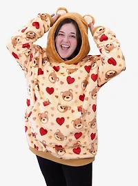 Plushible 2-in-1 Teddy Hearts Snugible