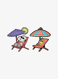 Peanuts Snoopy & Woodstock Beachside Enamel Pin Set — BoxLunch Exclusive