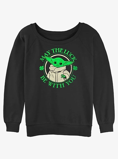 Star Wars The Mandalorian Luck Of The Grogu Girls Slouchy Sweatshirt