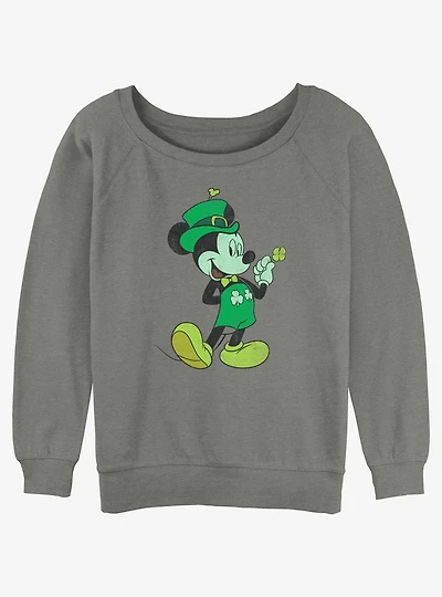 Disney Mickey Mouse Lucky Mickey Girls Slouchy Sweatshirt