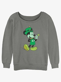 Disney Mickey Mouse Lucky Mickey Girls Slouchy Sweatshirt