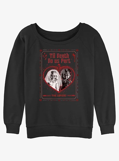 Bride of Chucky The Lovers Girls Slouchy Sweatshirt