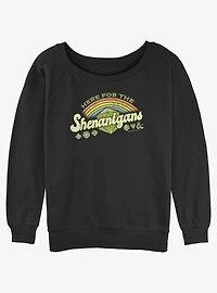 Dungeons & Dragons Here For Shenanigans Girls Slouchy Sweatshirt