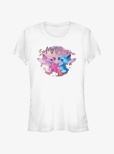 Disney Lilo & Stitch Be My Valentine Stitch Angel Girls T-Shirt