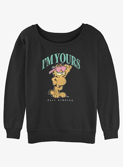 Garfield I'm Yours Girls Slouchy Sweatshirt