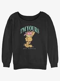 Garfield I'm Yours Girls Slouchy Sweatshirt