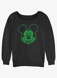 Disney Mickey Mouse Mickey Shamrocks Girls Slouchy Sweatshirt