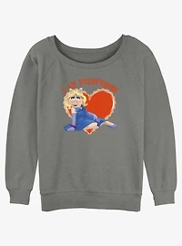 Disney The Muppets Miss Piggy I Am Everything Girls Slouchy Sweatshirt