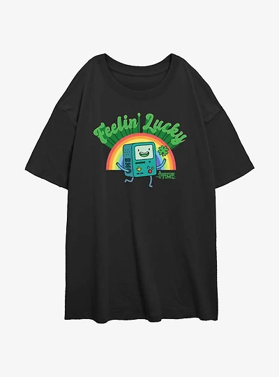 Adventure Time Lucky BMO Girls Oversized T-Shirt