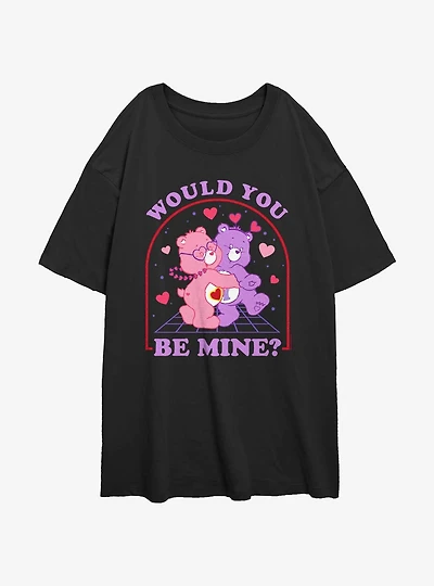 Care Bears Love-A-Lot Bear & Share Would You Be Mine Girls Oversized T-Shirt
