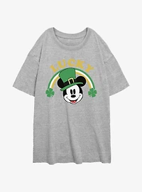 Disney Mickey Mouse Lucky Mickey Girls Oversized T-Shirt