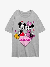 Disney Mickey Mouse & Minnie Mouse Xoxo Girls Oversized T-Shirt