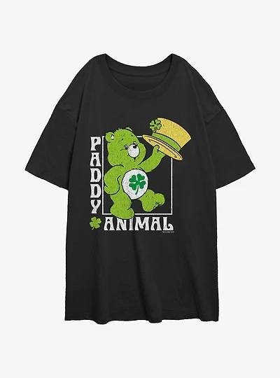 Care Bears Good Luck Bear Paddy Animal Girls Oversized T-Shirt