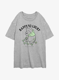 Disney Winnie The Pooh Happy Go Lucky Girls Oversized T-Shirt