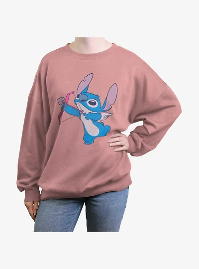 Disney Lilo & Stitch Love Shot Cupid Girls Oversized Sweatshirt