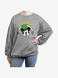 Disney Mickey Mouse Lucky Mickey Girls Oversized Sweatshirt