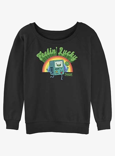 Adventure Time Lucky BMO Womens Slouchy Sweatshirt