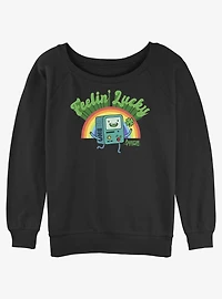 Adventure Time Lucky BMO Womens Slouchy Sweatshirt