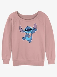 Disney Lilo & Stitch Ohana Heart Womens Slouchy Sweatshirt