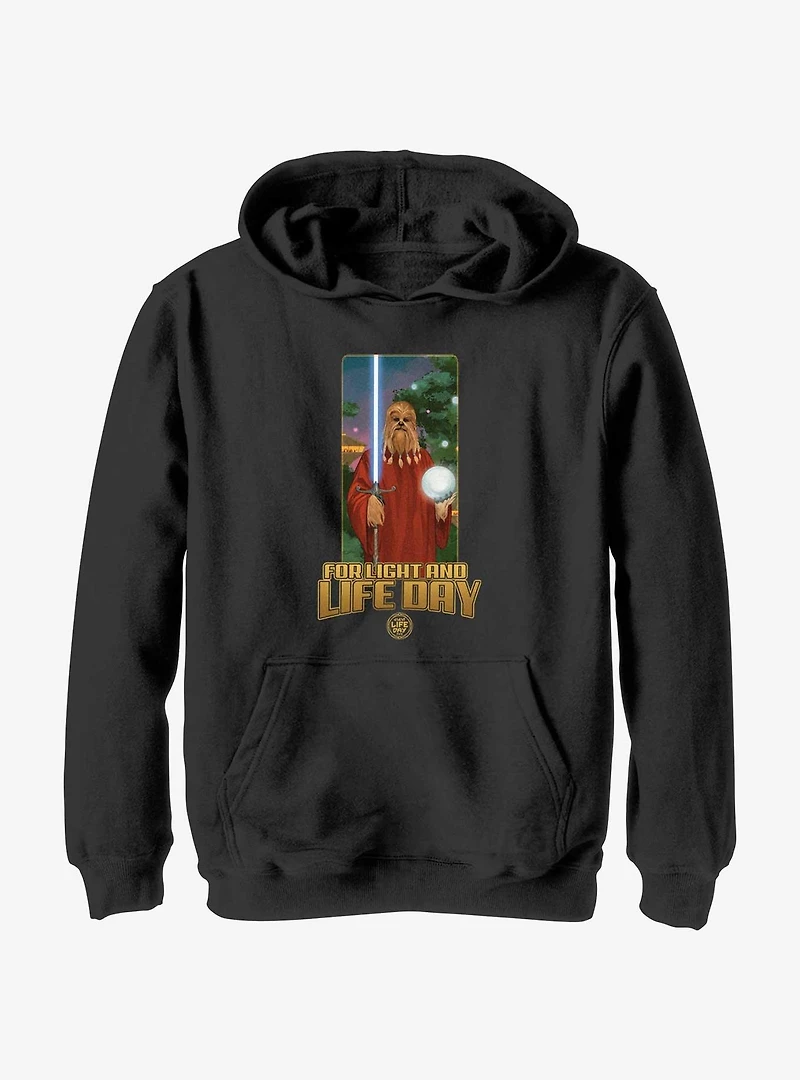 Star Wars Life Day Burryaga Poster Youth Hoodie