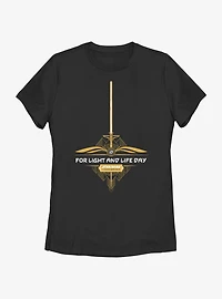 Star Wars Life Day The High Republic Lightsaber Womens T-Shirt