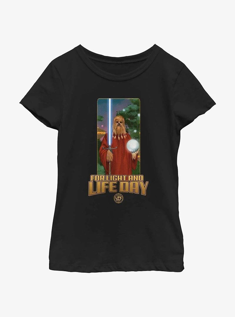 Star Wars Life Day Burryaga Poster Youth Girls T-Shirt