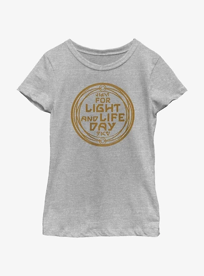 Star Wars For Light And Life Day Badge Youth Girls T-Shirt