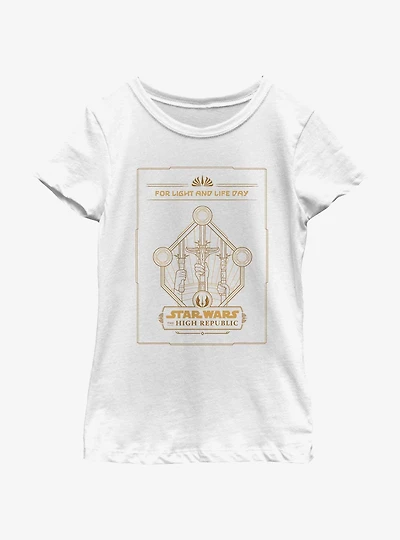 Star Wars Life Day Lightsabers On High Youth Girls T-Shirt