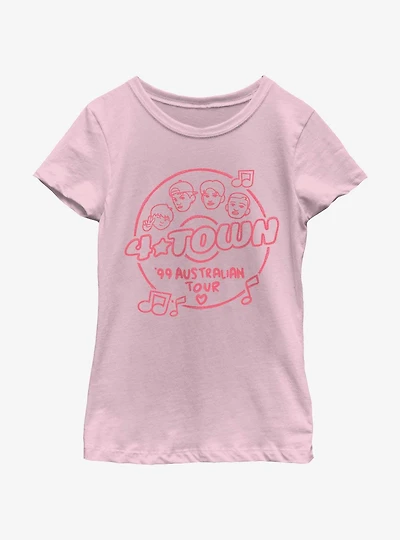 Disney Pixar Turning Red 4 Town 99 Australian Tour Youth Girls T-Shirt