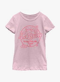 Disney Pixar Turning Red 4 Town 99 Australian Tour Youth Girls T-Shirt