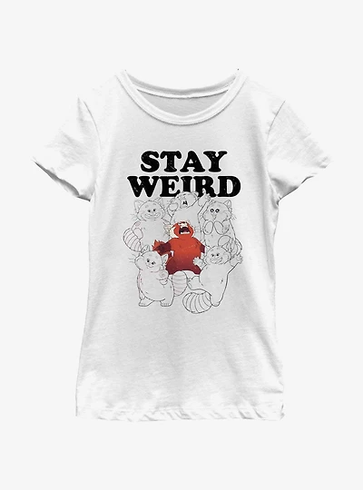Disney Pixar Turning Red Stay Weird Youth Girls T-Shirt