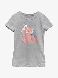 Disney Pixar Turning Red Mei Panda Portrait Youth Girls T-Shirt