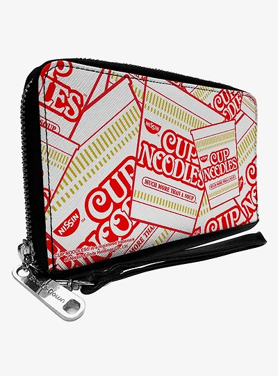 Nissin Cup Noodles Cups Stacked Zip Around Wallet