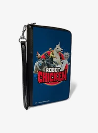 Robot Chicken Title Logo and Group Zip Around Wallet