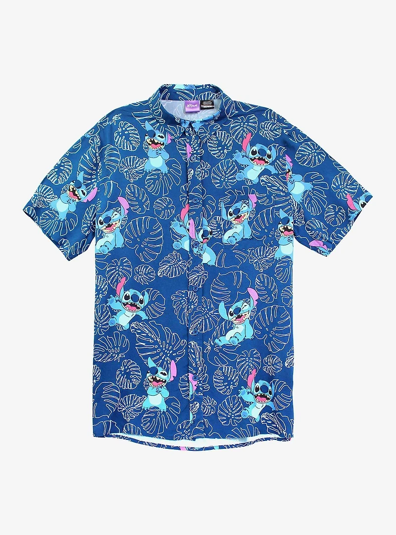 Disney Lilo & Stitch Plants Woven Button-Up