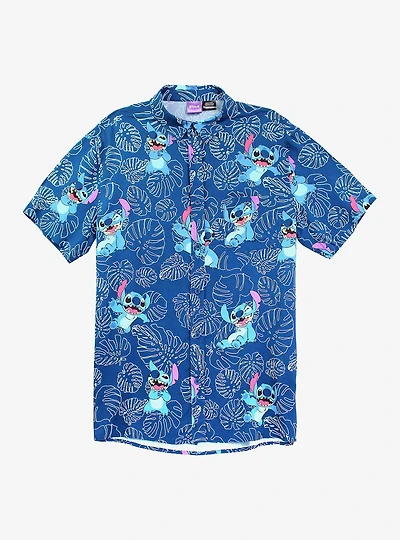 Disney Lilo & Stitch Plants Woven Button-Up