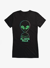 Aliens Rule Girls T-Shirt