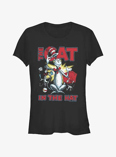Dr. Seuss The Cat In The Hat Cattitude Girls T- Shirt