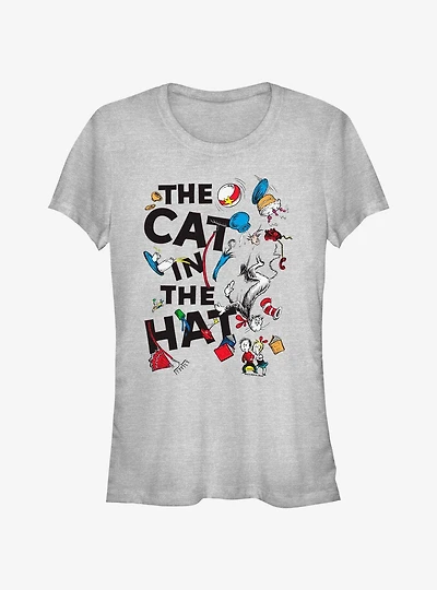 Dr. Seuss The Cat In The Hat Juggling Girls T- Shirt