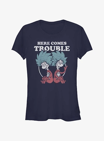 Dr. Seuss Thing 1 and Thing 2 Trouble Girls T- Shirt