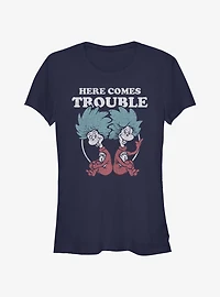 Dr. Seuss Thing 1 and Thing 2 Trouble Girls T- Shirt