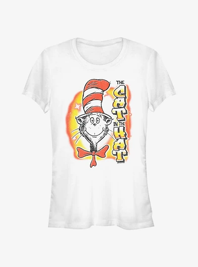 Dr. Seuss The Cat In The Hat Airbrush Girls T- Shirt