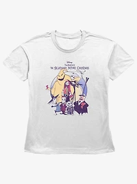 The Nightmare Before Christmas Scary Group Girls Straight Fit T-Shirt
