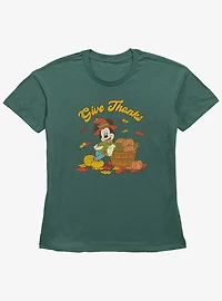 Disney Mickey Mouse Thankful Mouse Girls Straight Fit T-Shirt