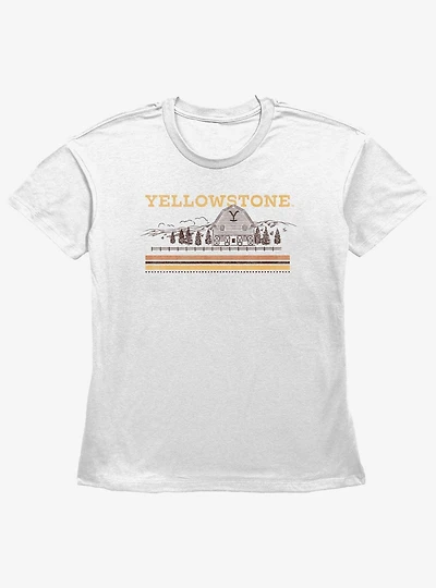 Yellowstone Dutton Ranch Girls Straight Fit T-Shirt